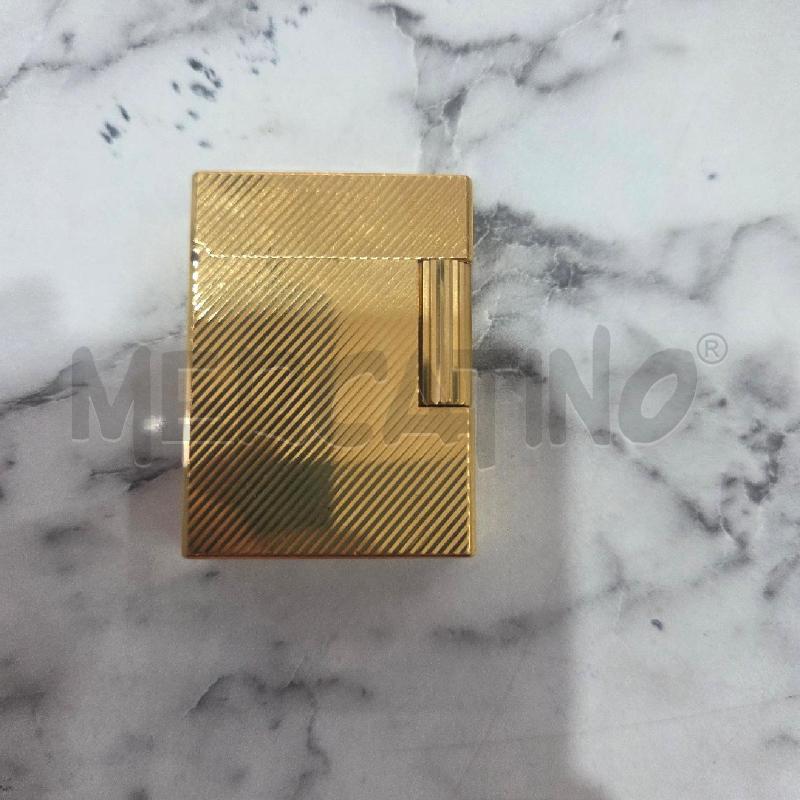 ACCENDINO DA COLLEZIONE DUPONT DORATO RIGATO | Mercatino dell'Usato Benevento 1