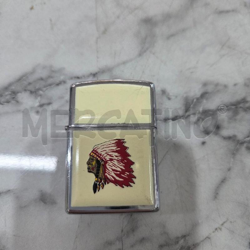 ACCENDINO ZIPPO BIANCO VOLTO INDIANO  | Mercatino dell'Usato Benevento 1