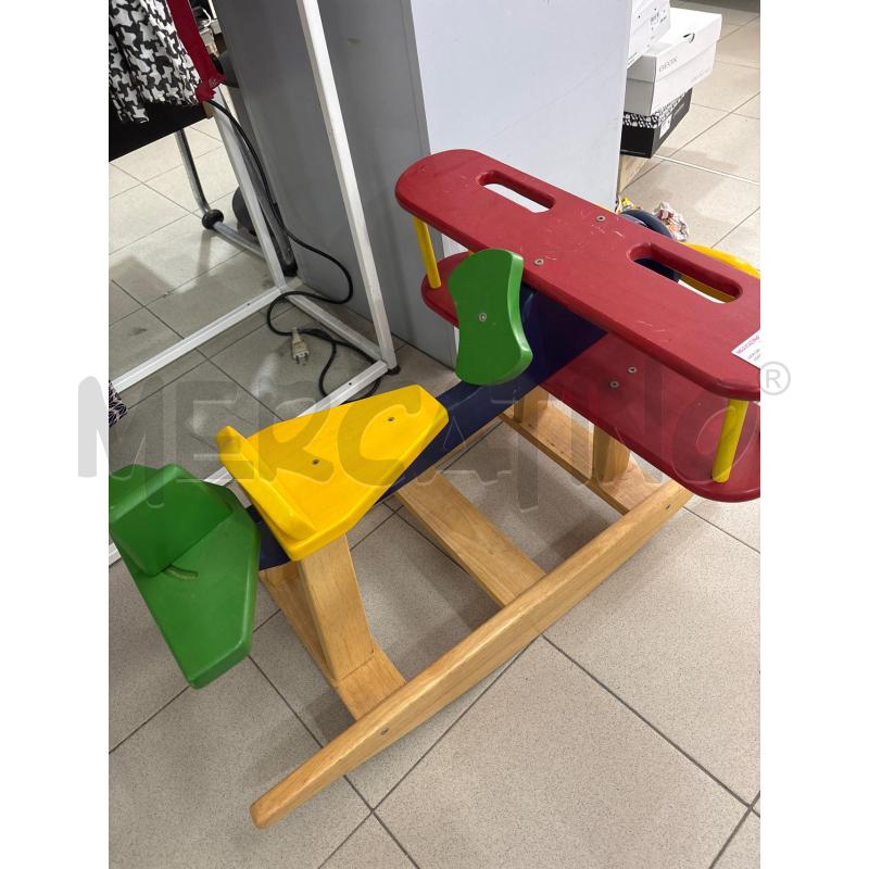AEROPLANO GIOCO LEGNO VERDE ROSSO GIALLO BLU | Mercatino dell'Usato Benevento 3