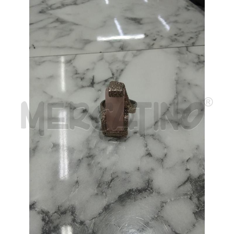 ANELLO DONNA GRIGIO CON PITRA ROSA RINO | Mercatino dell'Usato Benevento 1