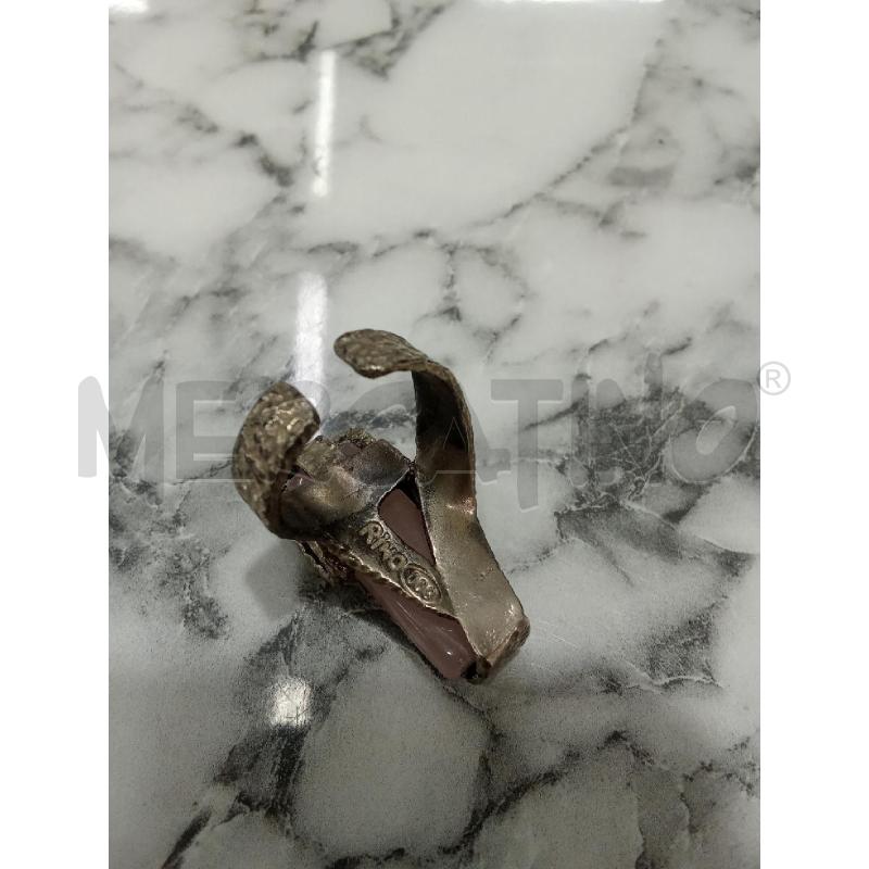 ANELLO DONNA GRIGIO CON PITRA ROSA RINO | Mercatino dell'Usato Benevento 3