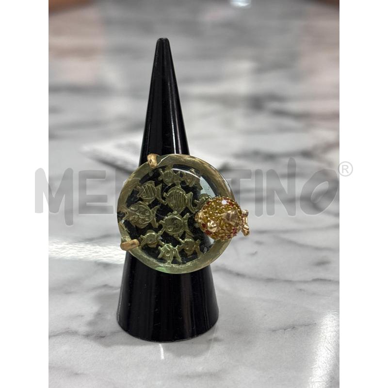ANELLO DONNA MISIS DORATO PIETRA TRASP. CON PESCE | Mercatino dell'Usato Benevento 3