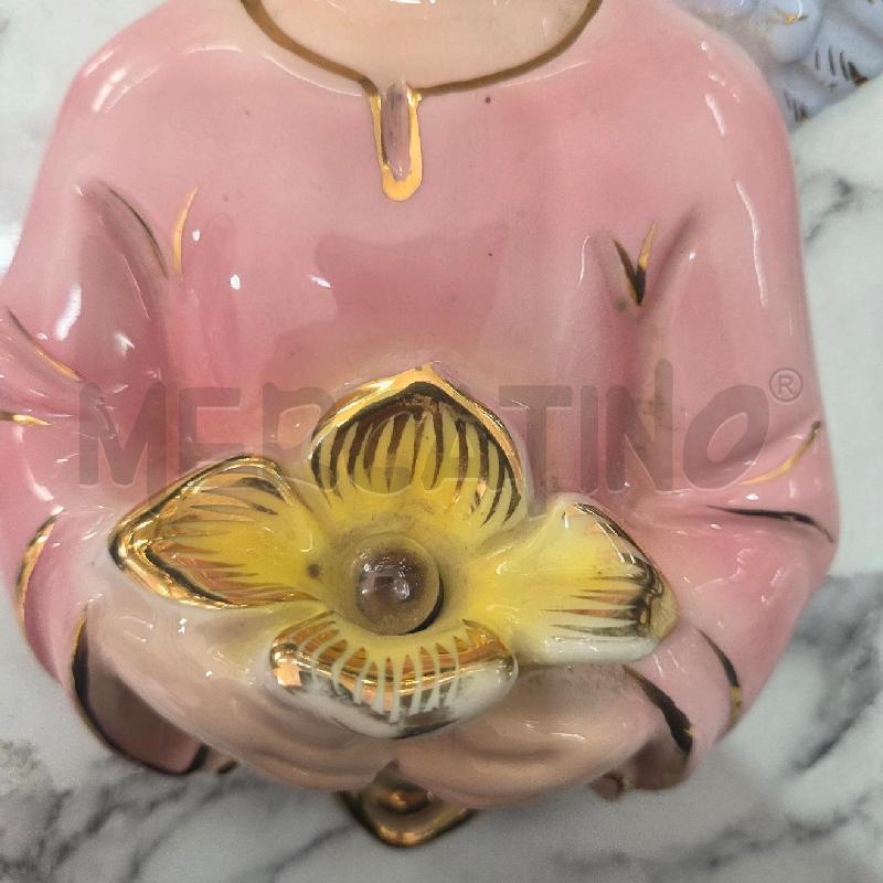 ANGELO CER DA PARETE ROSA FIORE GIALLO CON LUCINA  | Mercatino dell'Usato Benevento 3