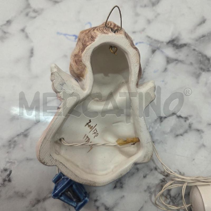 ANGIOLETTO CER DA PARETE VESTITO AZZURRO CON LUCINA | Mercatino dell'Usato Benevento 3