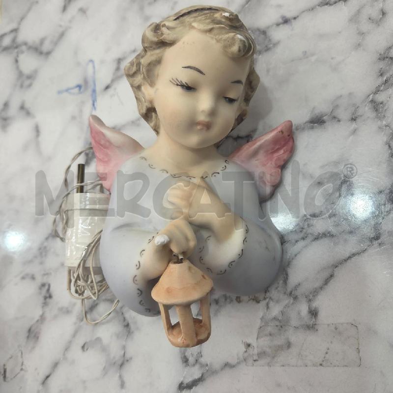 ANGIOLETTO CER DA PARETE VESTITO BIANCO CON LUCINA DIFETTO MANO | Mercatino dell'Usato Benevento 1