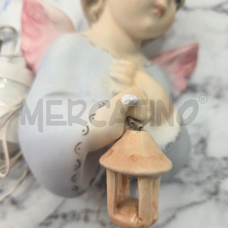 ANGIOLETTO CER DA PARETE VESTITO BIANCO CON LUCINA DIFETTO MANO | Mercatino dell'Usato Benevento 3