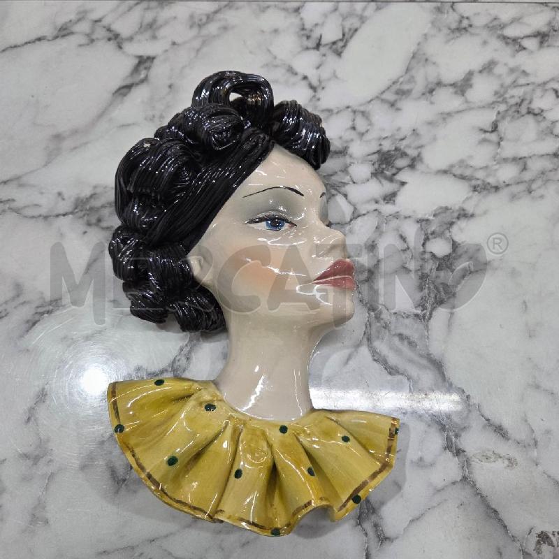 APPENDINO VOLTO DONNA CER CAPELLI NERI BUSTO GIALLO  | Mercatino dell'Usato Benevento 1