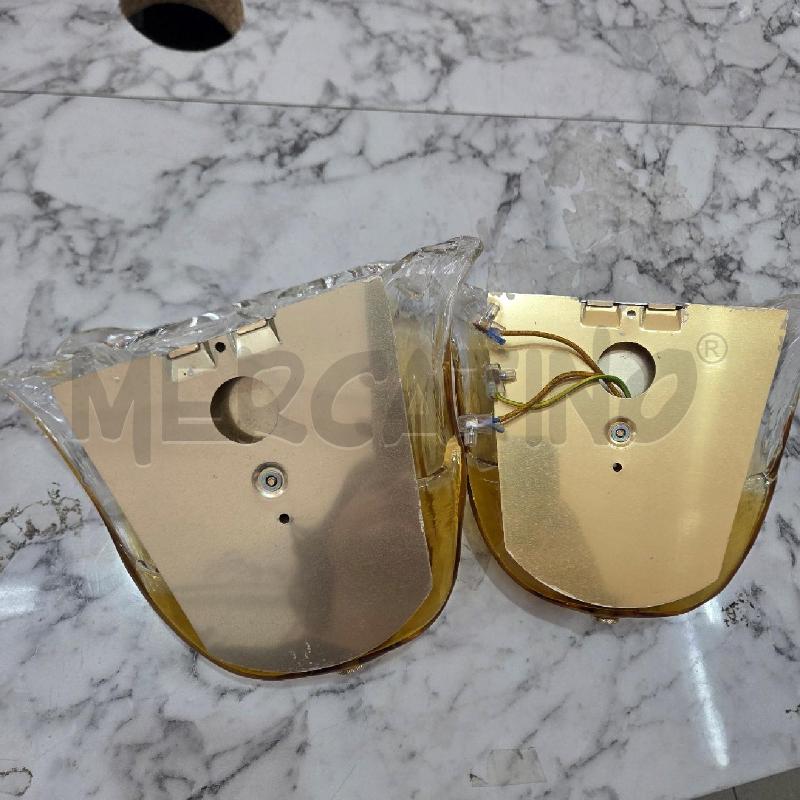 APPLIQUE COPPIA VETRO MURANO FORMA TULIPANO ARANCIONE | Mercatino dell'Usato Benevento 3
