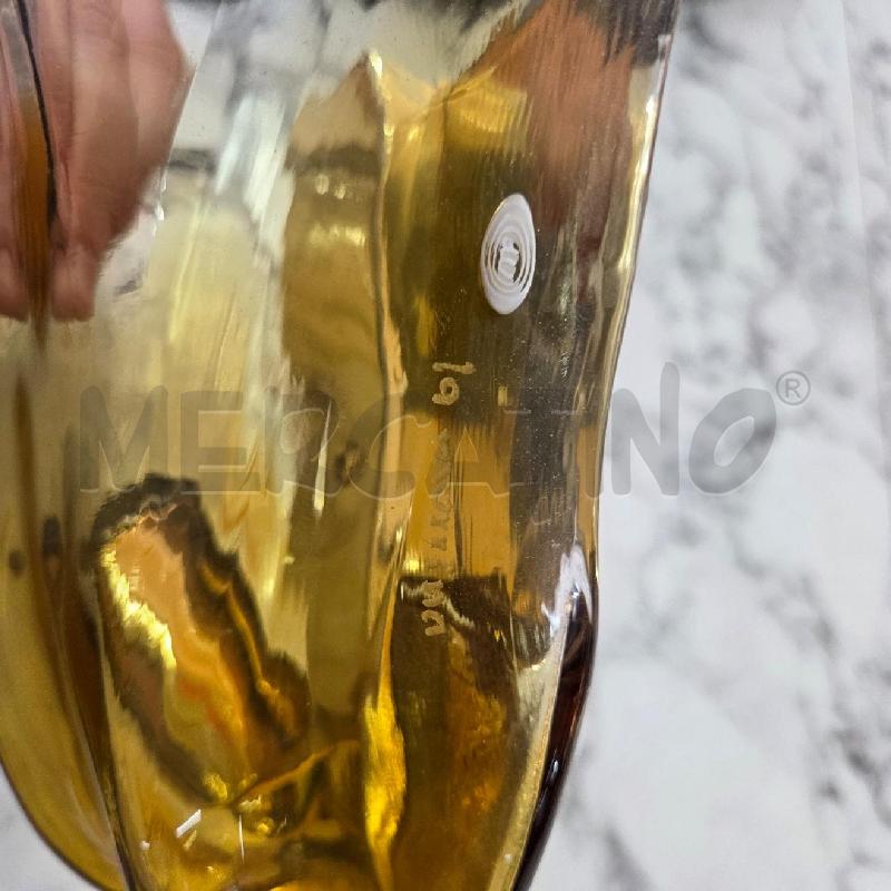 APPLIQUE COPPIA VETRO MURANO FORMA TULIPANO ARANCIONE | Mercatino dell'Usato Benevento 4