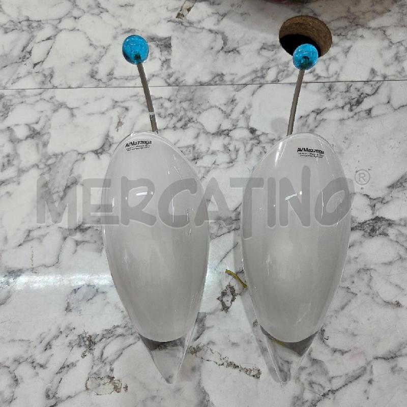 APPLIQUE COPPIA VETRO TRASPARENTE POMELLO BLU AV MAZZEGA MURANO | Mercatino dell'Usato Benevento 1