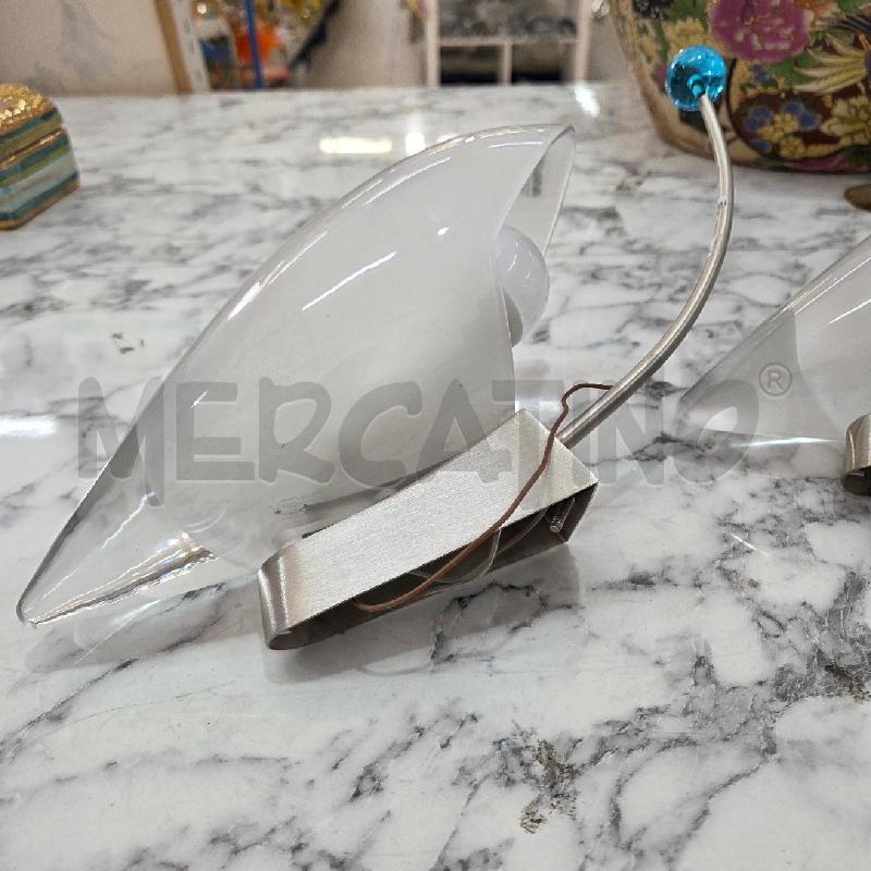 APPLIQUE COPPIA VETRO TRASPARENTE POMELLO BLU AV MAZZEGA MURANO | Mercatino dell'Usato Benevento 3