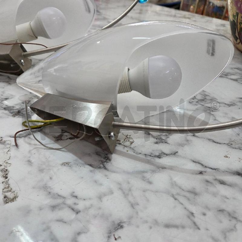 APPLIQUE COPPIA VETRO TRASPARENTE POMELLO BLU AV MAZZEGA MURANO | Mercatino dell'Usato Benevento 4