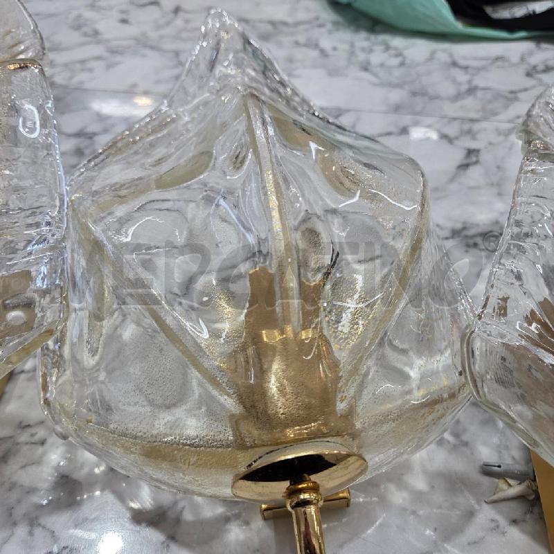 APPLIQUE TRIS VETRO MURANO FOGLIA DORATA | Mercatino dell'Usato Benevento 3