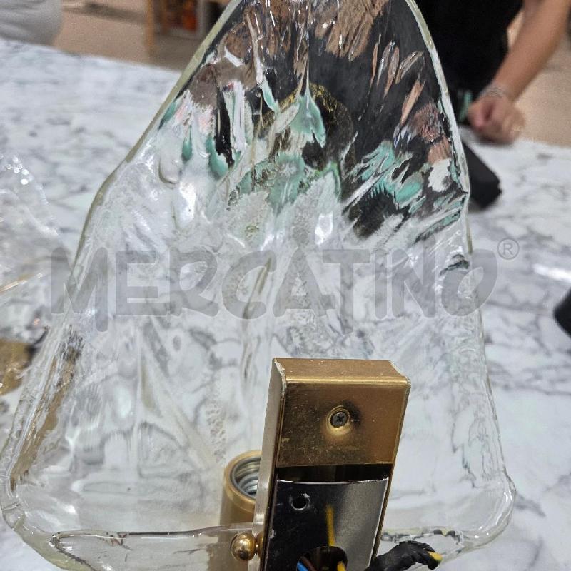APPLIQUE TRIS VETRO MURANO FOGLIA DORATA | Mercatino dell'Usato Benevento 5