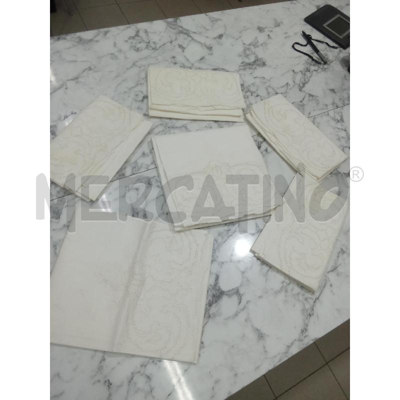 ASCIUGA MANI 6PZ 70X110 MISTO LINOCON RICAMO MACCHIE DA CORREDO | Mercatino dell'Usato Benevento 1