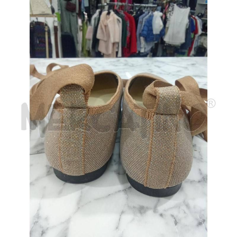 BALLERINA VIVAIA BEIGE BRILLANTINATA CON LACCIO  | Mercatino dell'Usato Benevento 4