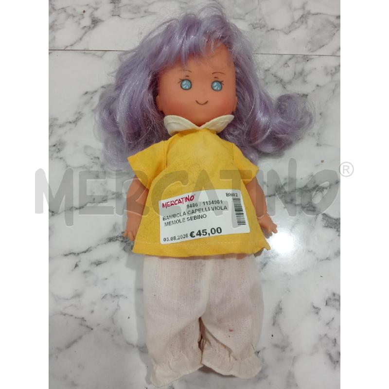 BAMBOLA CAPELLI VIOLA MEMOLE SEBINO  | Mercatino dell'Usato Benevento 1