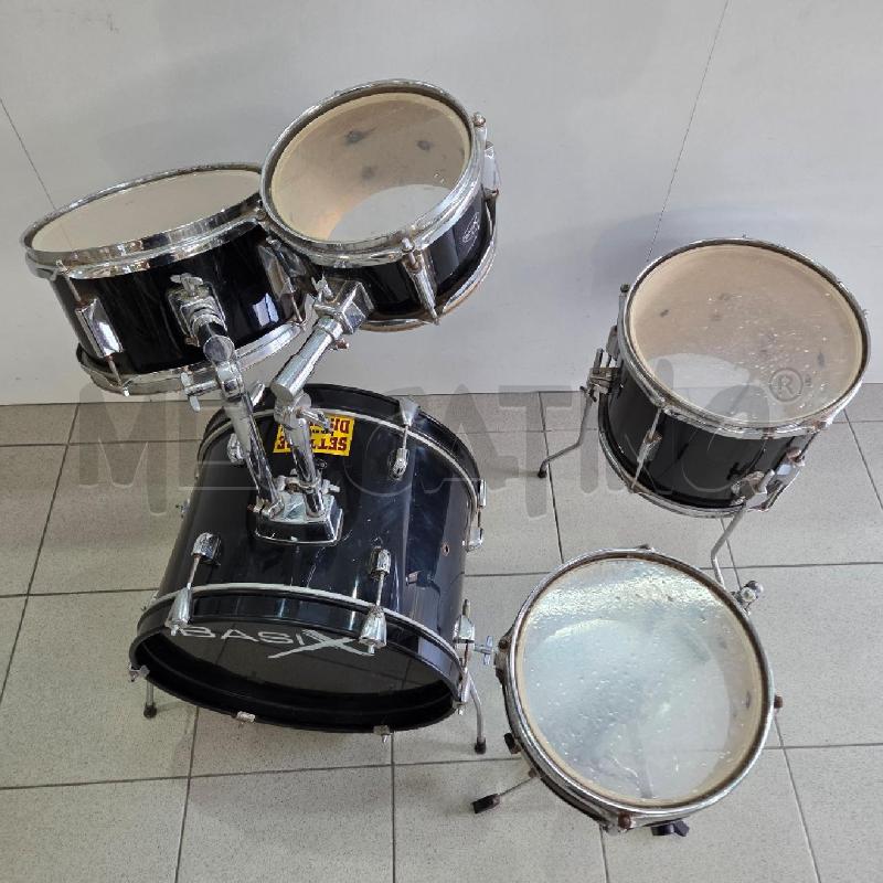 BATTERIA PERCUSSIONE NERA BASIX X BAMBINI | Mercatino dell'Usato Benevento 2