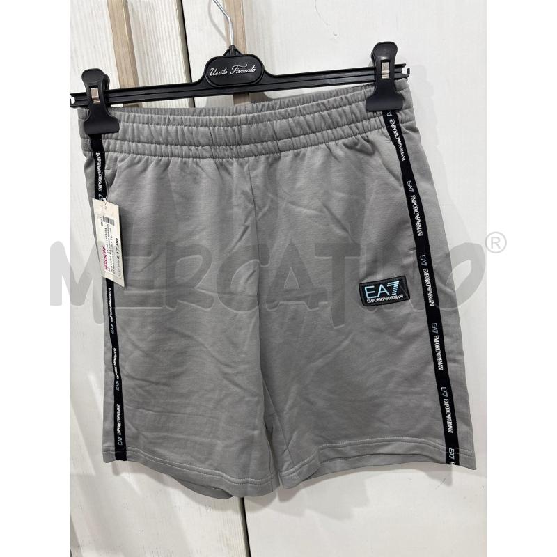 BERMUDA BAMBINO EMPORIO ARMANI GRIGIO TUTA BANDA NERA CON SCRITTE  | Mercatino dell'Usato Benevento 1