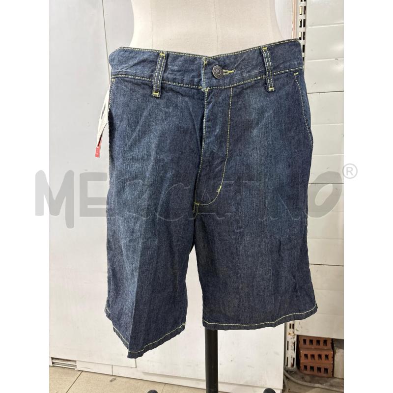 BERMUDA UOMO JEANS SCURO CUCITURE VERDI GIALLE CARRERA | Mercatino dell'Usato Benevento 1