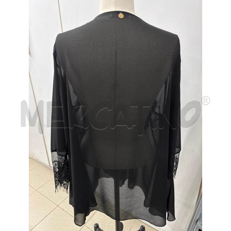 BLUSA DONNA NERA DETTAGLI PIZZO LIZA LU | Mercatino dell'Usato Benevento 3