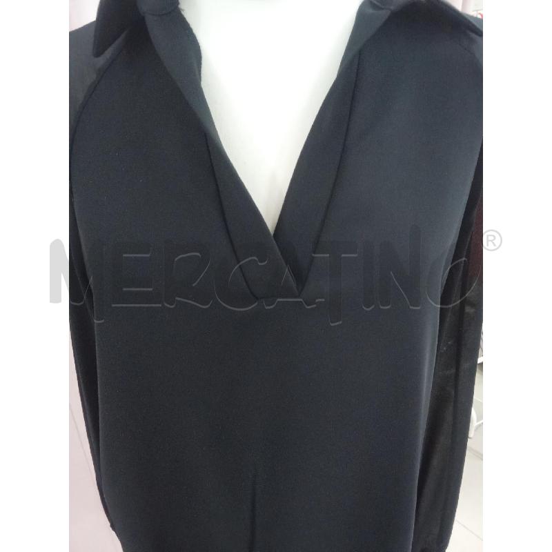 BLUSA DONNA NERA MANICA TRASPARENTE CAMOMILLA | Mercatino dell'Usato Benevento 3
