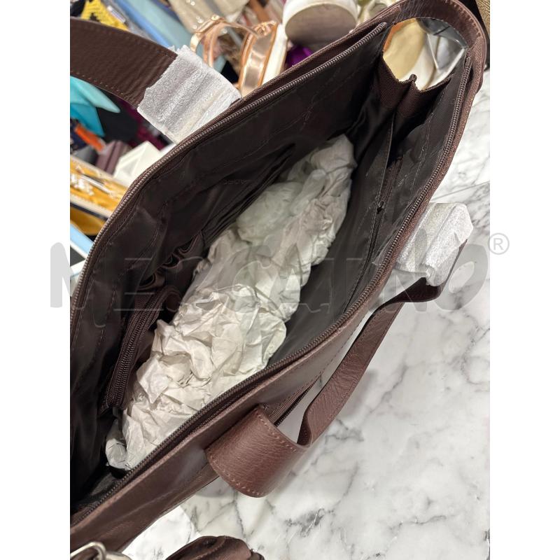 BORSA CARTELLA MARRONE PIQUADRO | Mercatino dell'Usato Benevento 4