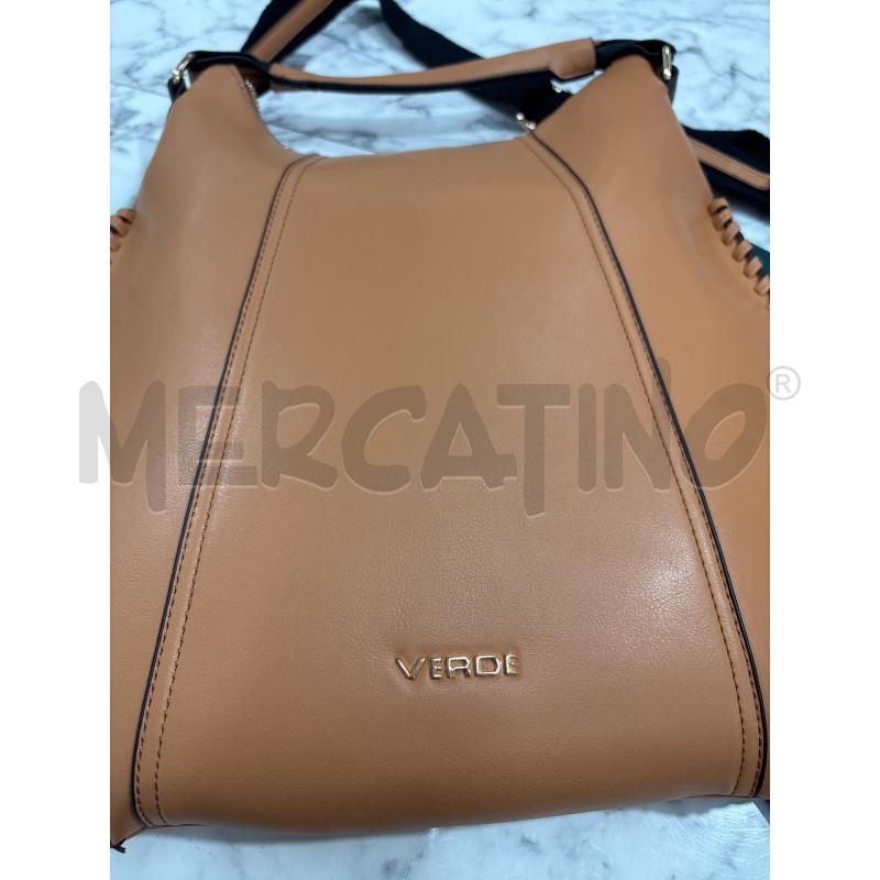 BORSA DONNA ARANCIO INS NERO INSERTI DORATI VERDE  | Mercatino dell'Usato Benevento 2