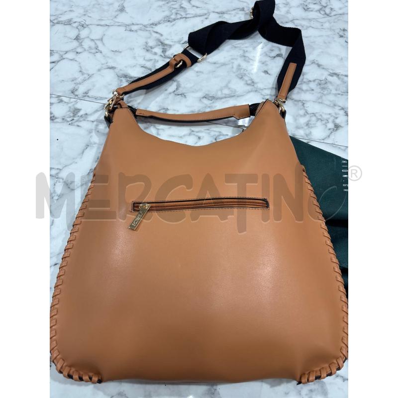 BORSA DONNA ARANCIO INS NERO INSERTI DORATI VERDE  | Mercatino dell'Usato Benevento 3