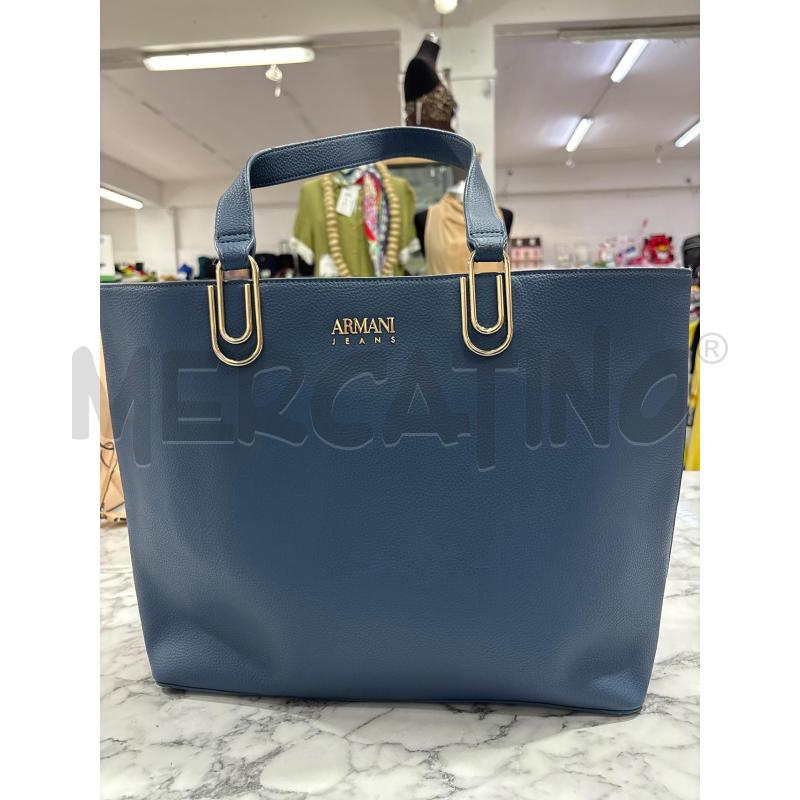 BORSA DONNA ARMANI JEANS BLU INSERTI DORATI | Mercatino dell'Usato Benevento 1