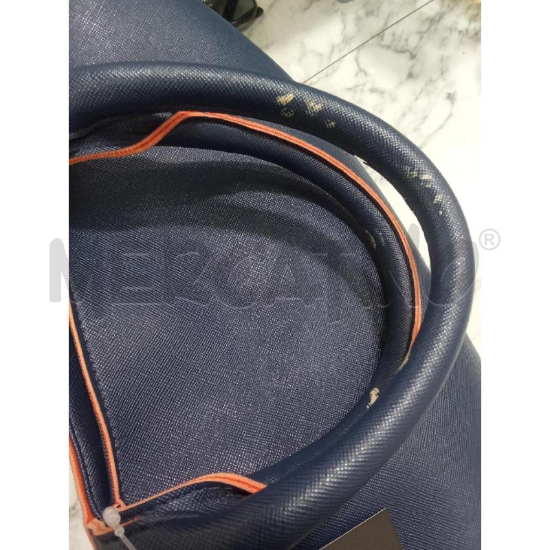 BORSA DONNA ARMANI JEANS BLU INTERNO ARANCIONE | Mercatino dell'Usato Benevento 3