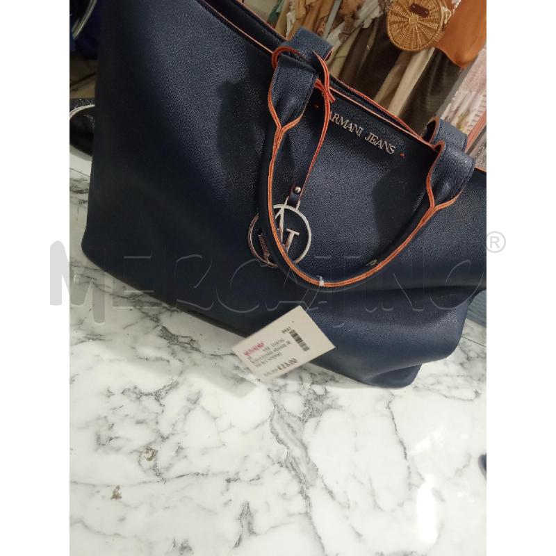 BORSA DONNA ARMANI JEANS BLU INTERNO ARANCIONE | Mercatino dell'Usato Benevento 5