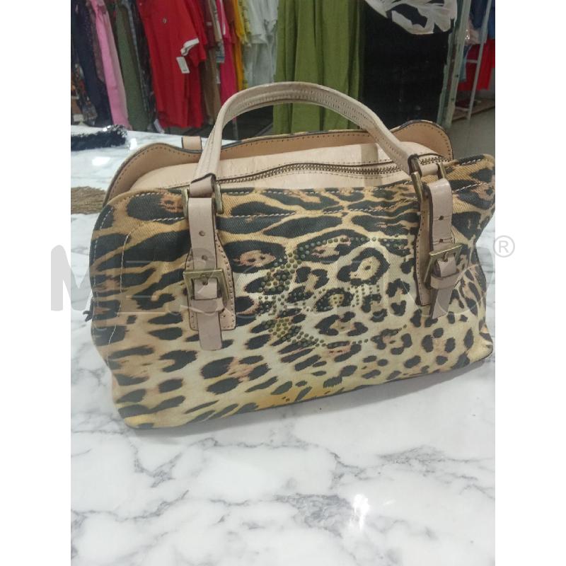 BORSA DONNA BEIGE ANIMALIER JUST CAVALLI | Mercatino dell'Usato Benevento 1