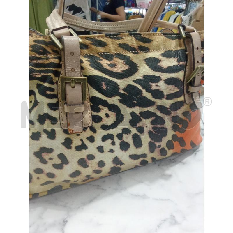 BORSA DONNA BEIGE ANIMALIER JUST CAVALLI | Mercatino dell'Usato Benevento 4