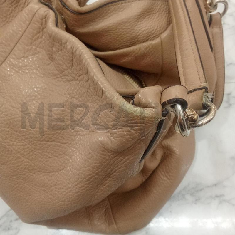 BORSA DONNA BEIGE COACH PELLE  | Mercatino dell'Usato Benevento 3