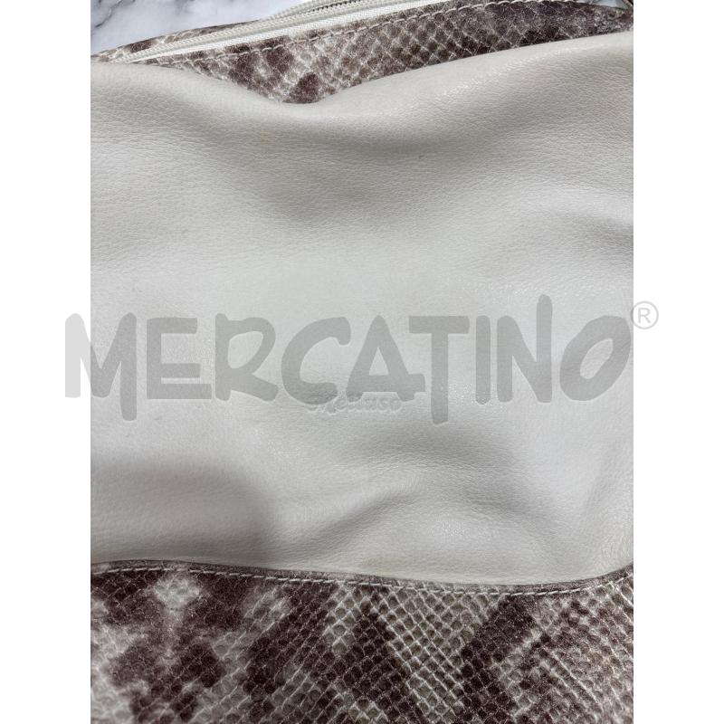 BORSA DONNA BEIGE MARRONE MELLUSO DETTAGLI DORATI | Mercatino dell'Usato Benevento 3