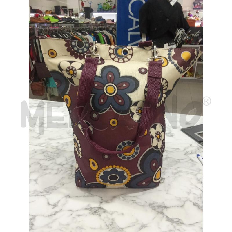 BORSA DONNA BEIGE VIOLA FANTASIA FIORI REISENTHAL | Mercatino dell'Usato Benevento 1