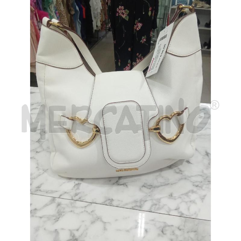 BORSA DONNA BIANCA A SPALLA LOVE MOSCHINO CON CUORI | Mercatino dell'Usato Benevento 1
