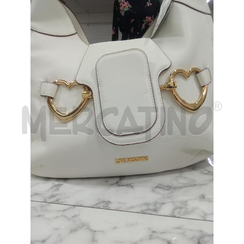 BORSA DONNA BIANCA A SPALLA LOVE MOSCHINO CON CUORI | Mercatino dell'Usato Benevento 2