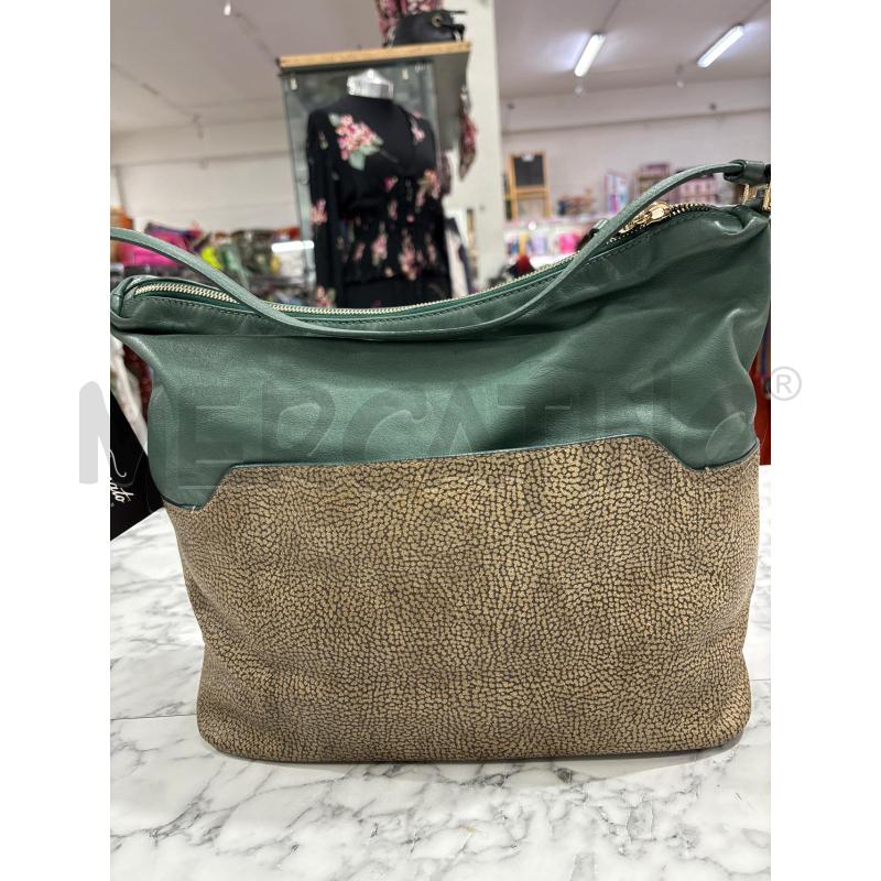 BORSA DONNA BORBONESE VERDE E MARRONE  | Mercatino dell'Usato Benevento 3