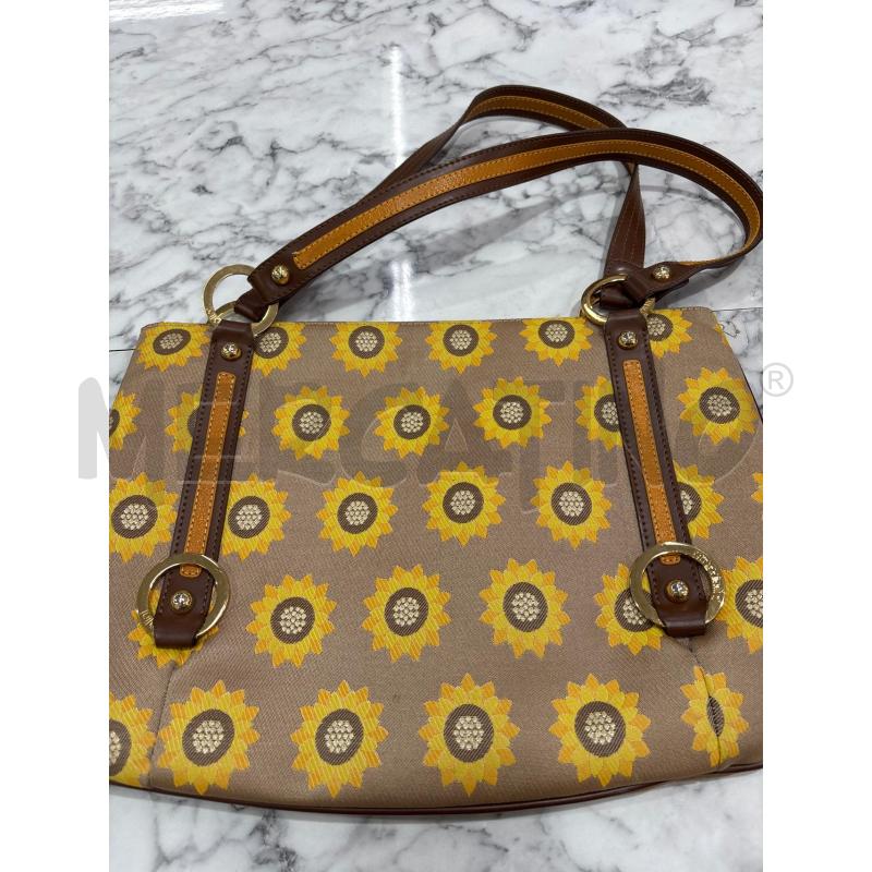 BORSA DONNA BRACCIALINI BEIGE DIS. FIORI GIALLI  | Mercatino dell'Usato Benevento 4