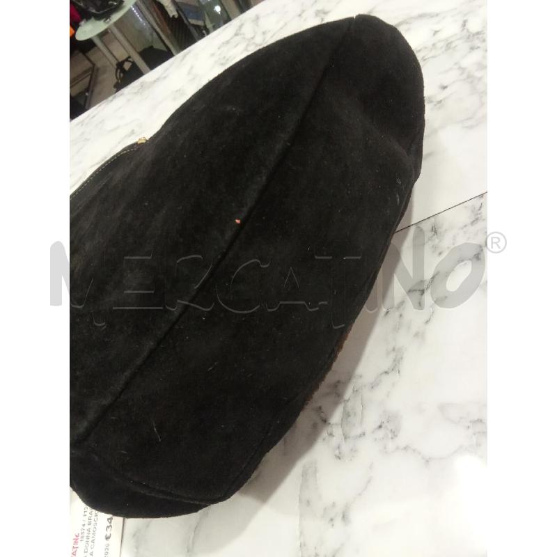 BORSA DONNA BRACCIALINI NERA CAMOSCIO DIS. CAVALLO MARRONE | Mercatino dell'Usato Benevento 4