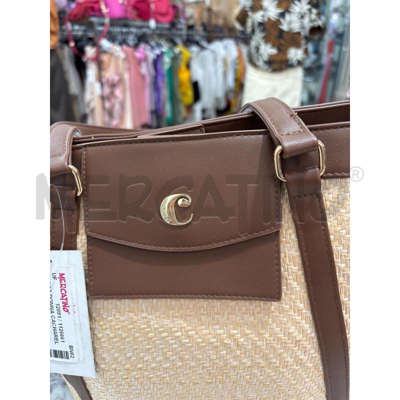 BORSA DONNA CACHAREL MARRONE IMPAGLIATA LINEA BEATY-PARFUM | Mercatino dell'Usato Benevento 2