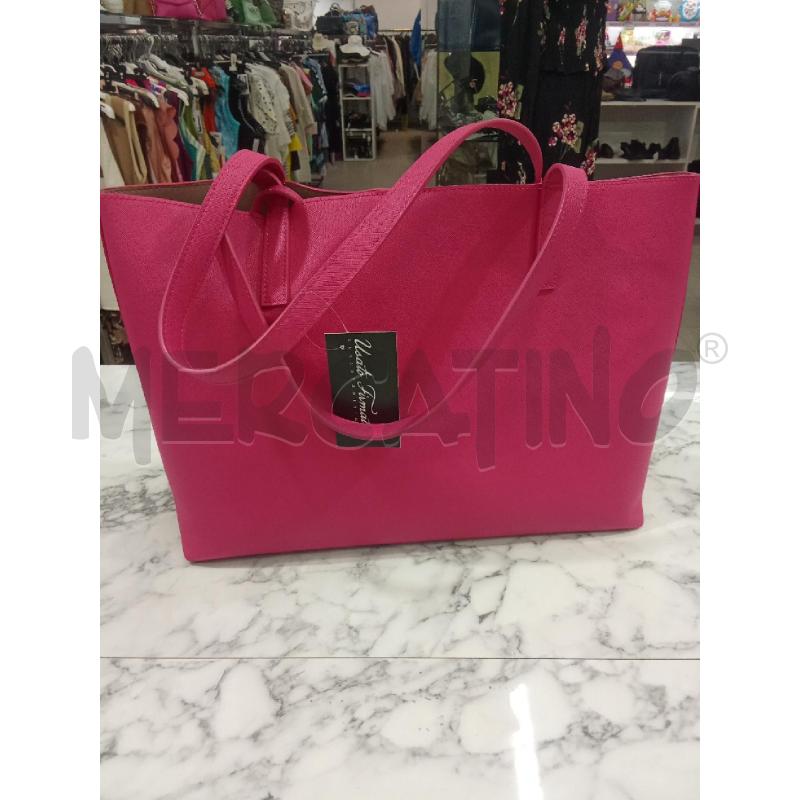 BORSA DONNA FUCSIA EMME MARELLA MANICI LUNGHI  | Mercatino dell'Usato Benevento 1