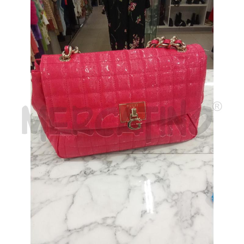 BORSA DONNA FUCSIA GUESS TRAPUNTATA  | Mercatino dell'Usato Benevento 1