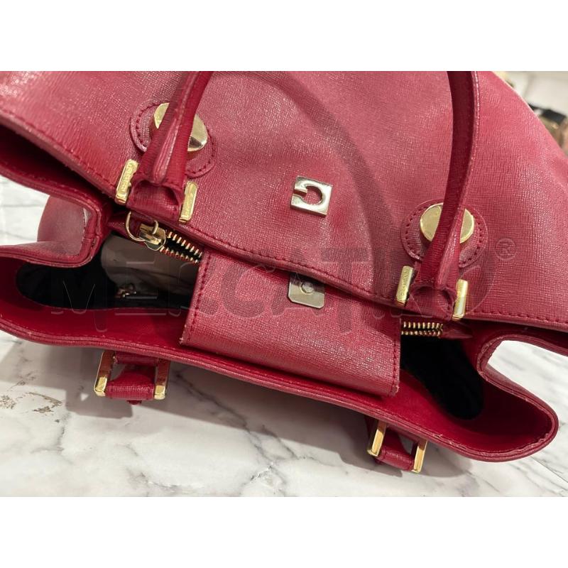 BORSA DONNA GHERARDINI ROSSA CON MANICI  | Mercatino dell'Usato Benevento 4