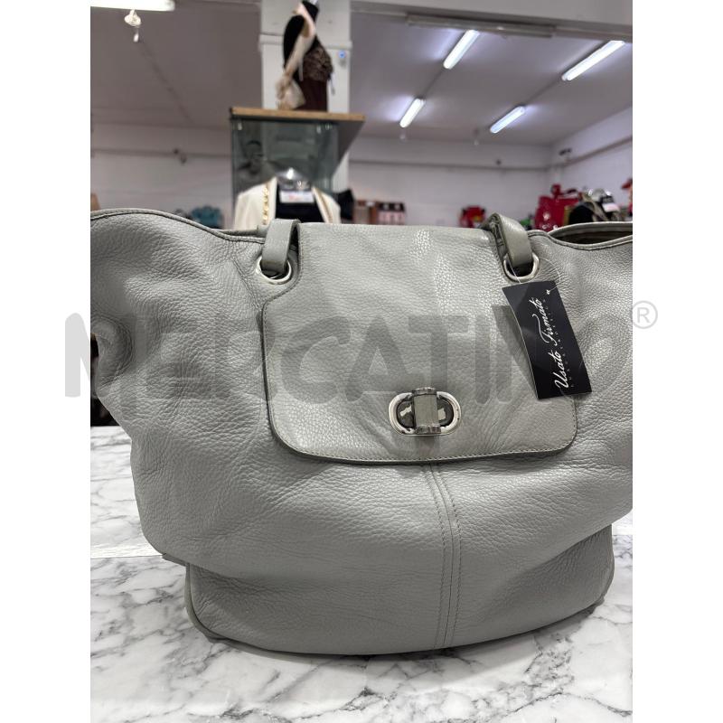 BORSA DONNA GRIGIA PELLE  DISCRETE CONDIZIONI | Mercatino dell'Usato Benevento 1