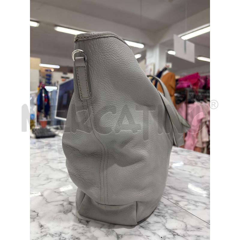 BORSA DONNA GRIGIA PELLE  DISCRETE CONDIZIONI | Mercatino dell'Usato Benevento 3