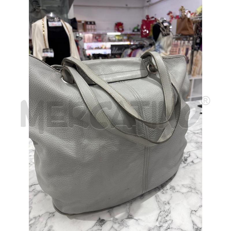 BORSA DONNA GRIGIA PELLE  DISCRETE CONDIZIONI | Mercatino dell'Usato Benevento 4