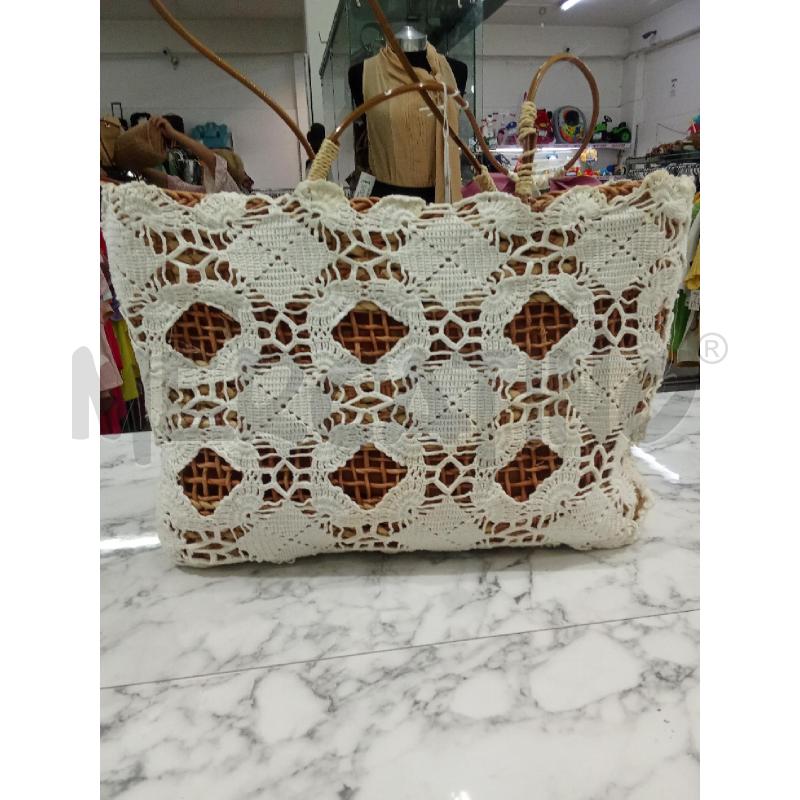 BORSA DONNA MARE IMPAGLIATA EFF CENTRINI BIANCHI  | Mercatino dell'Usato Benevento 2